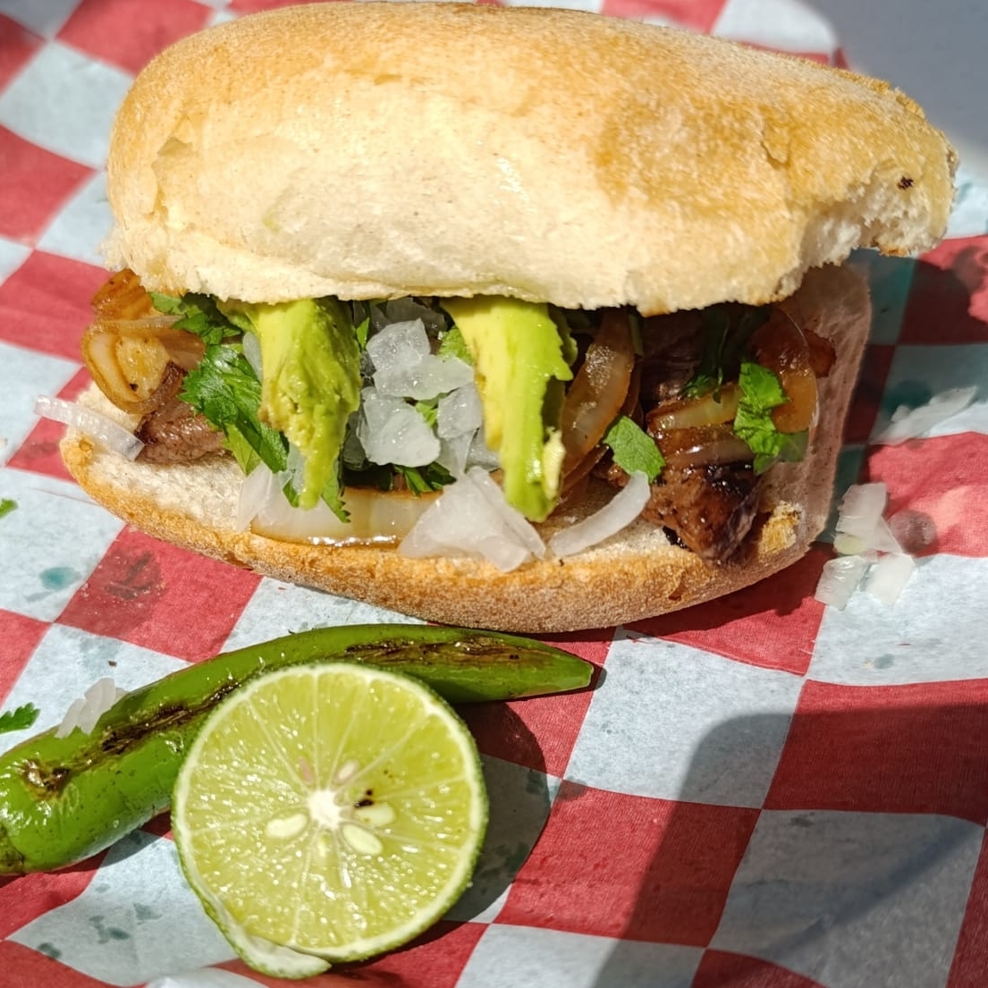 Torta de arrachera
