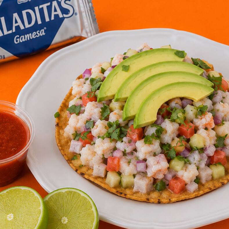 Tostada de Ceviche de Pescado