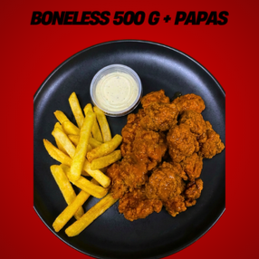 Boneless 500 Gr + 1 Salsa + Ranch + Papas