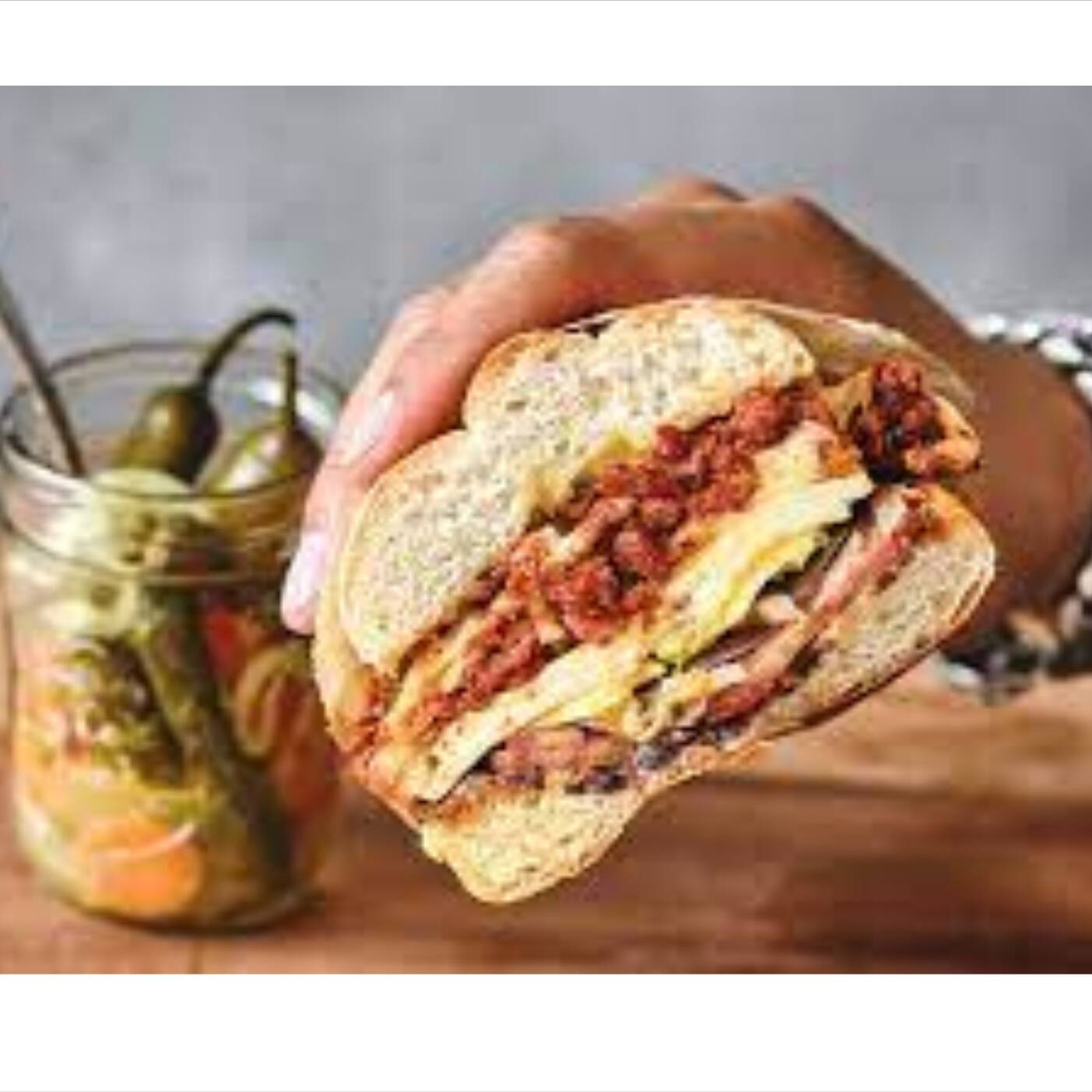 Mega torta de queso y pierna