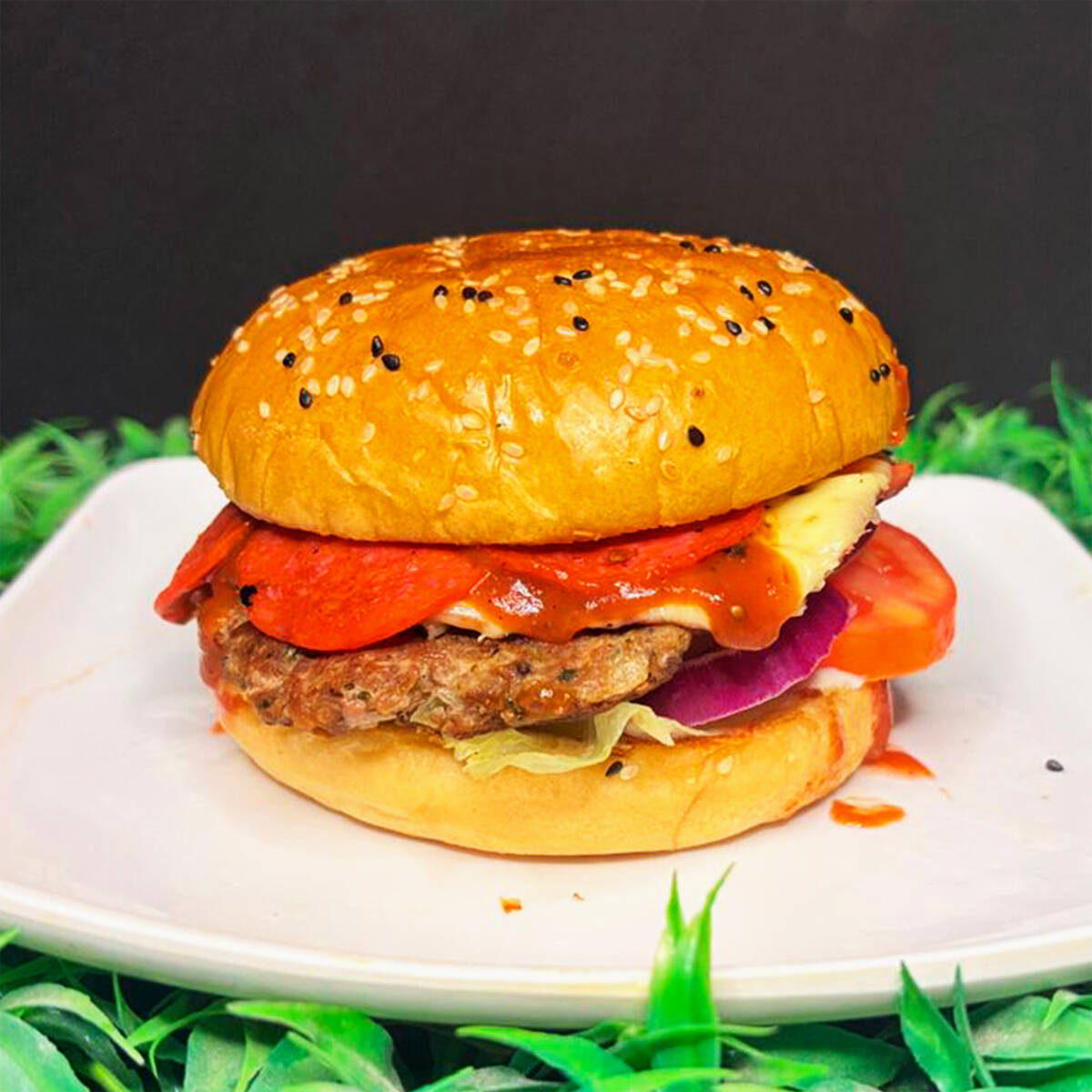 Pizza Burguer + Papas