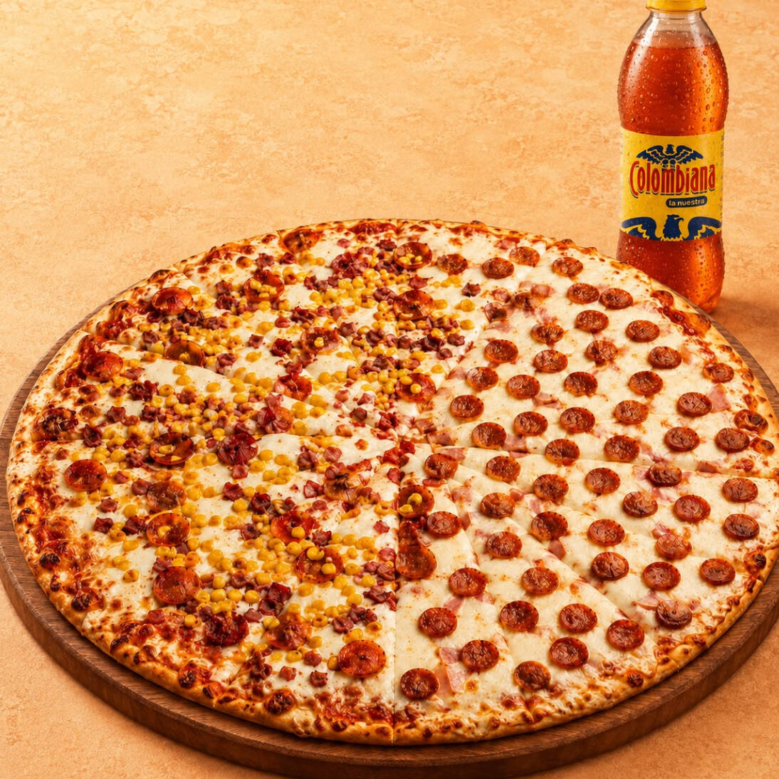 Combo Mega Familiar: Pizza Familiar + Gaseosa 1 L⭐