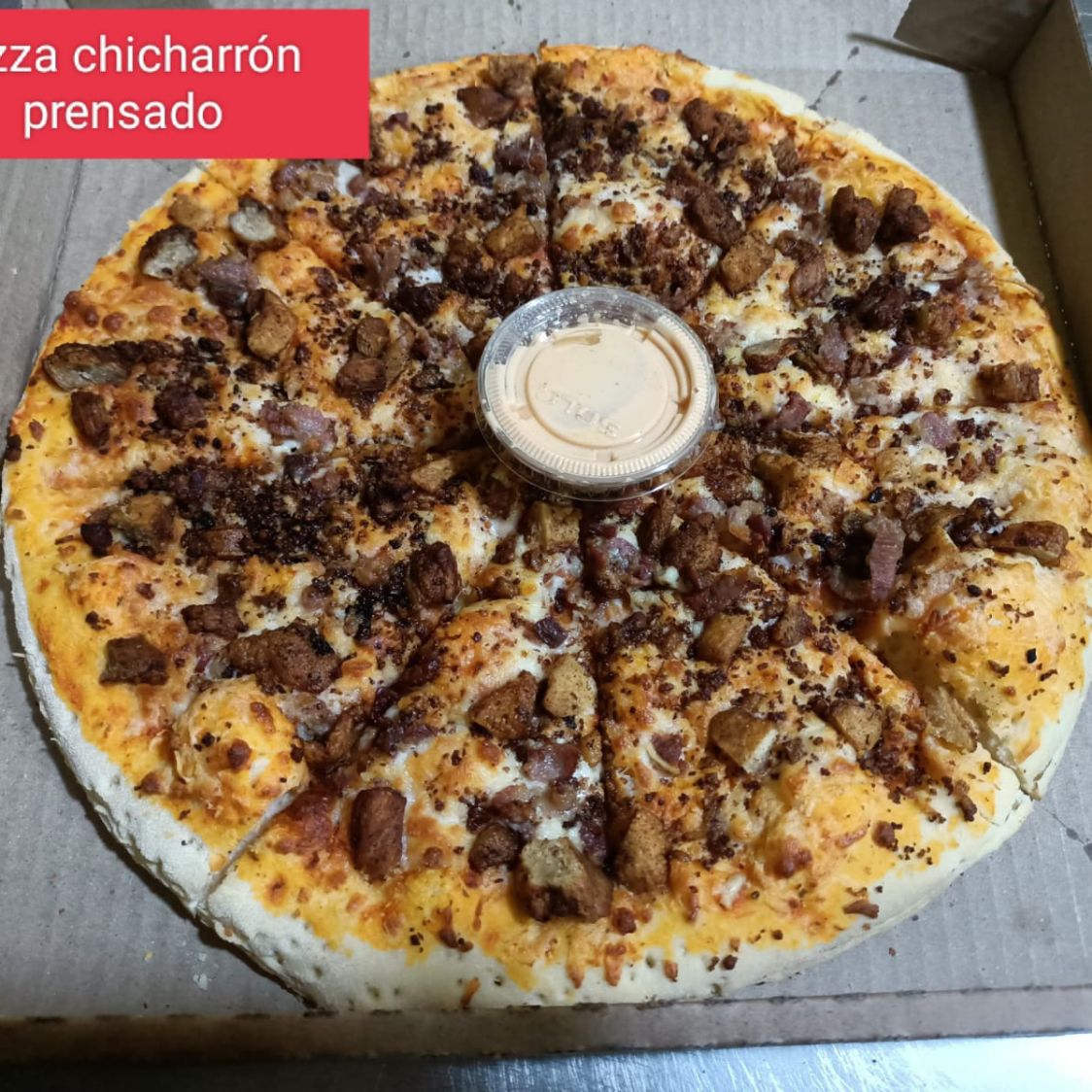 Pizza M Chicharron Prensado 12"(8rebanadas
