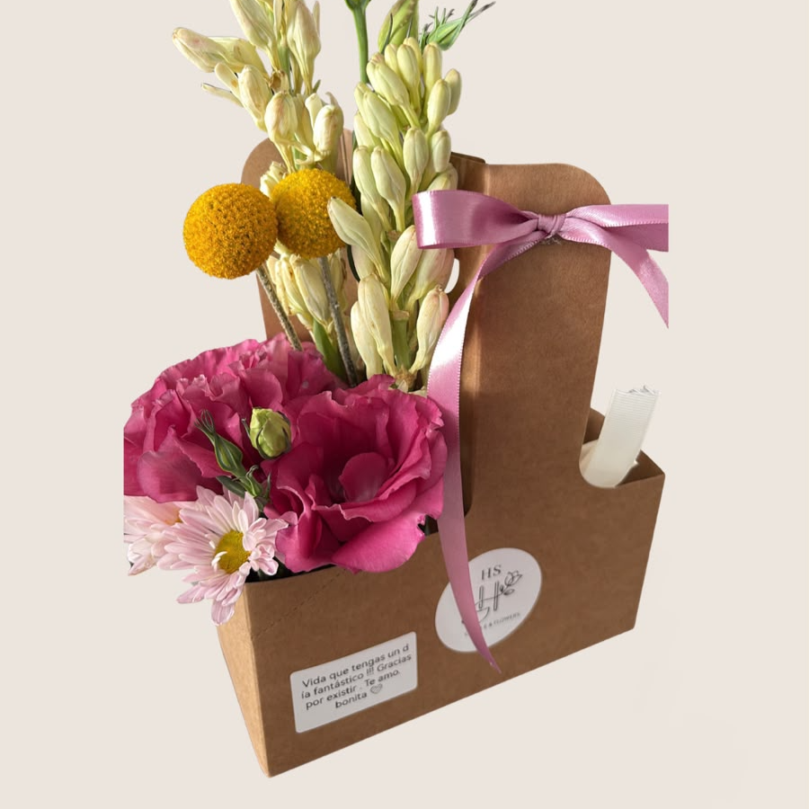 Arreglos de Flores+Bebidas+Galletas
