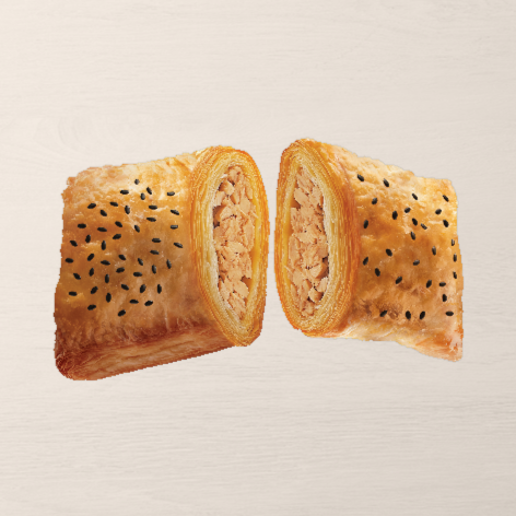 Atum bem temperado envolto em massa folhada crocante. Uma combinação incrível!