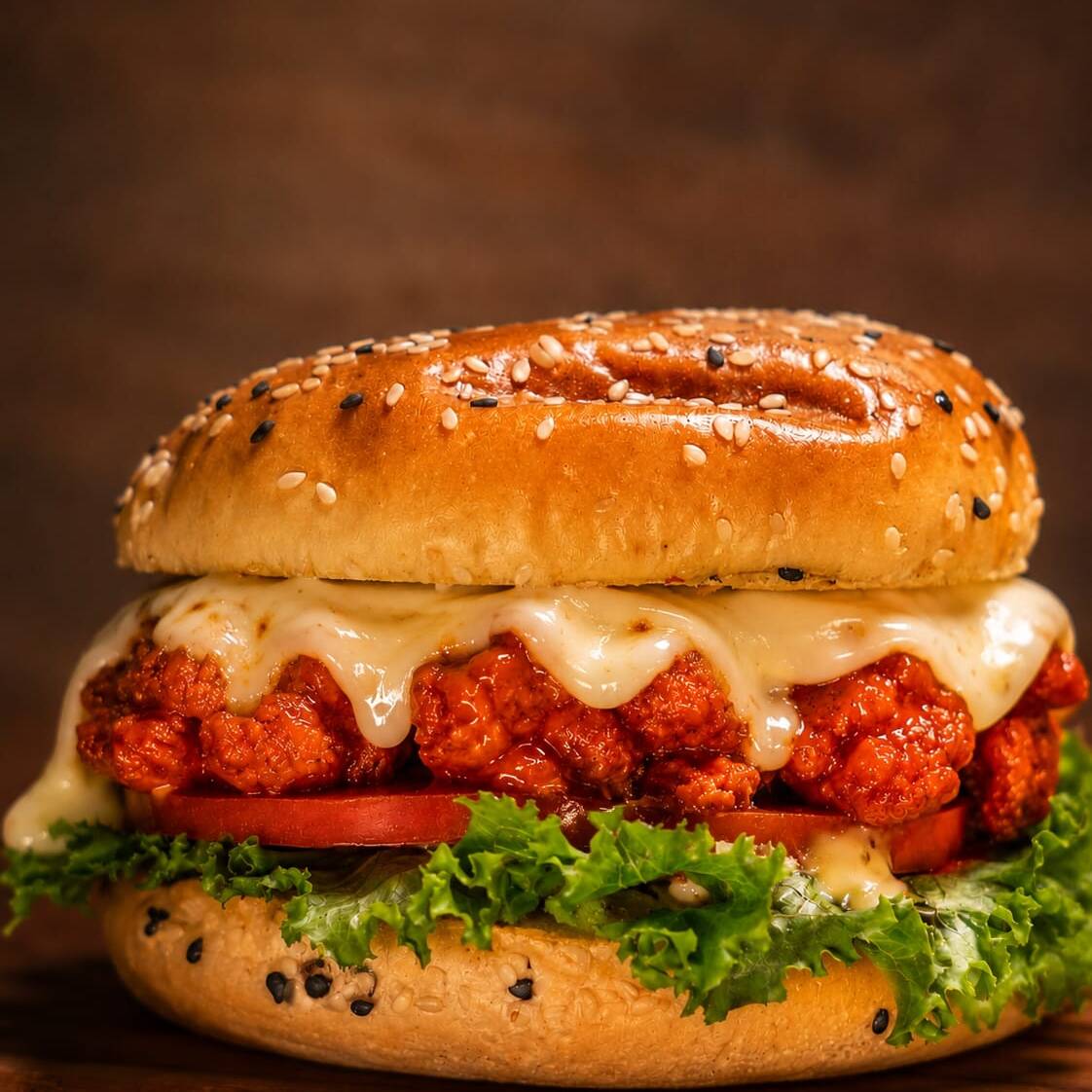 Hamburguesa Pollo Loco con papas francesa