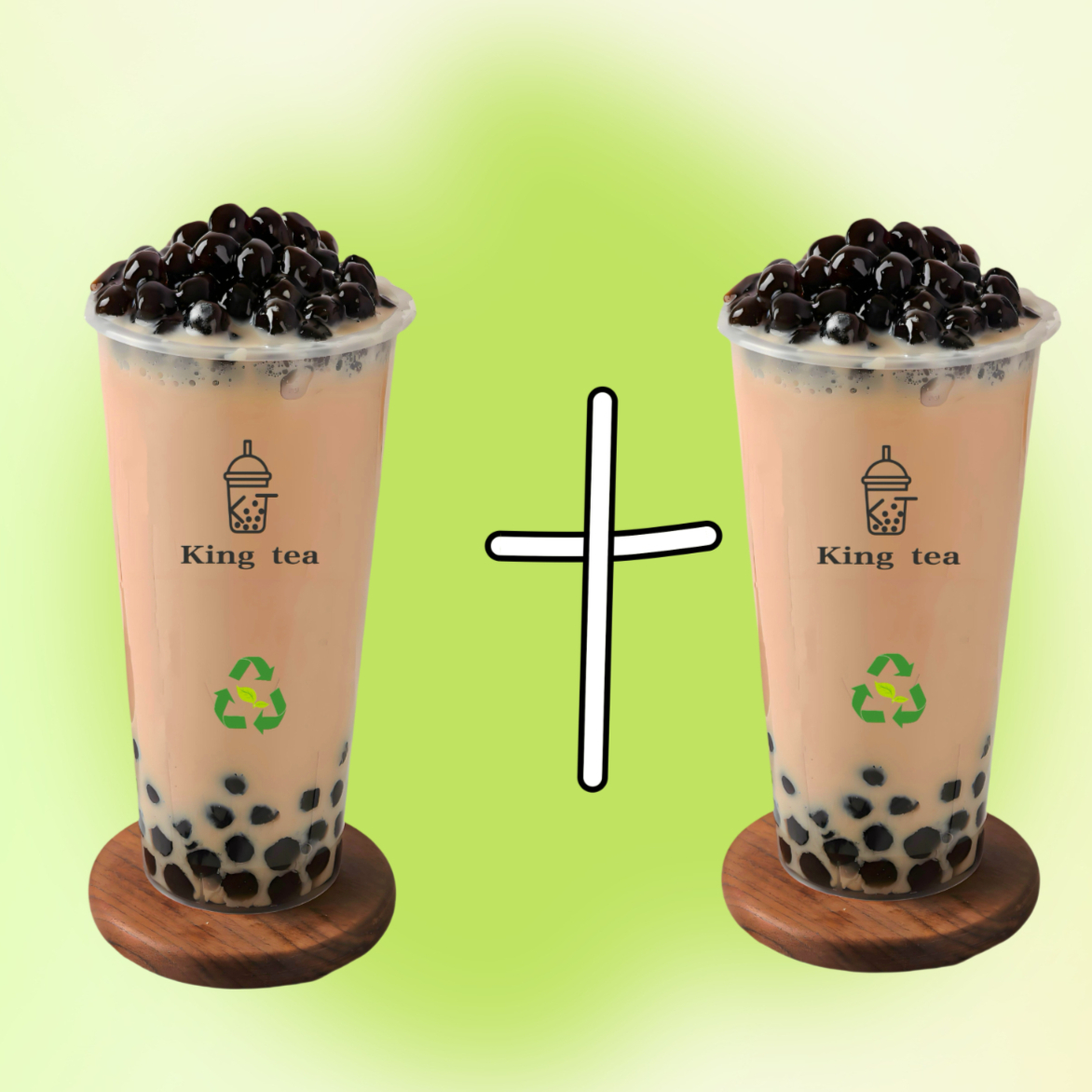 2 X Milk Tea Boba Negra