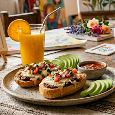 Molletes con Jamón o Tocino