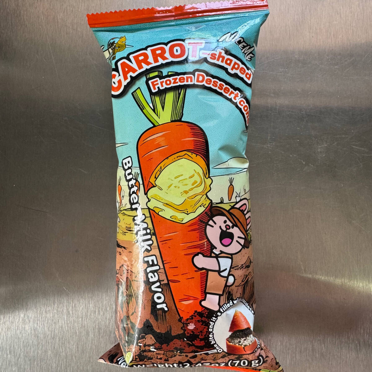 Helado en Forma De Zanahoria