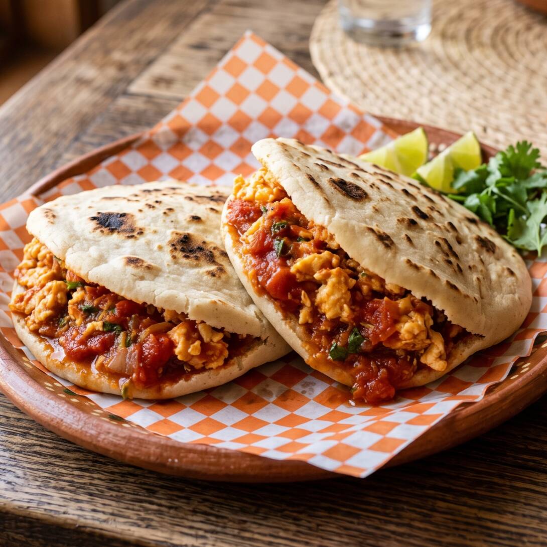 Huevo Con Salsa Roja