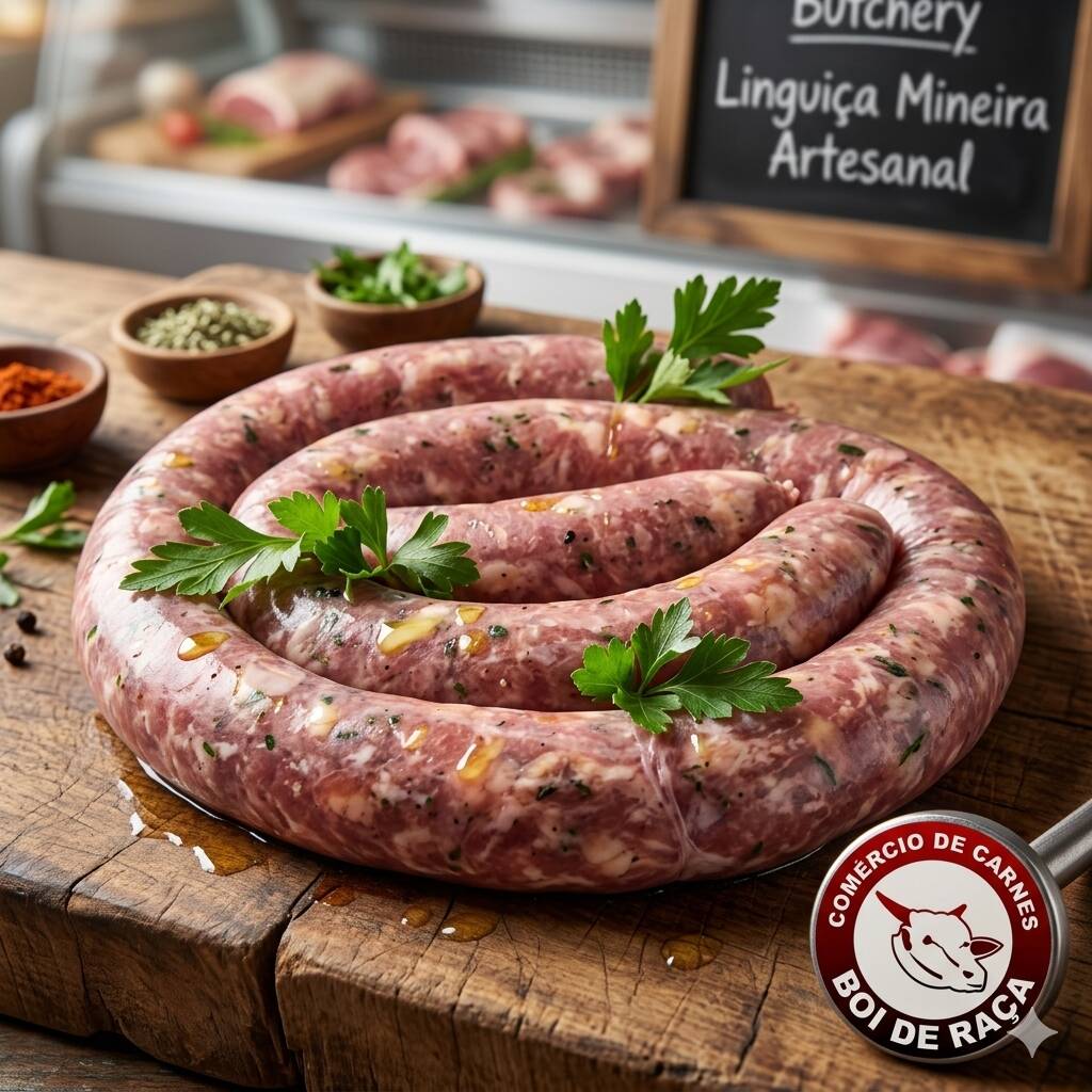 A linguiça toscana é uma delícia suculenta e saborosa, ideal para churrascos e grelhados, com um sabor irresistível.