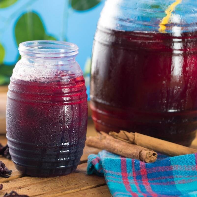 Agua de jamaica 1 litro