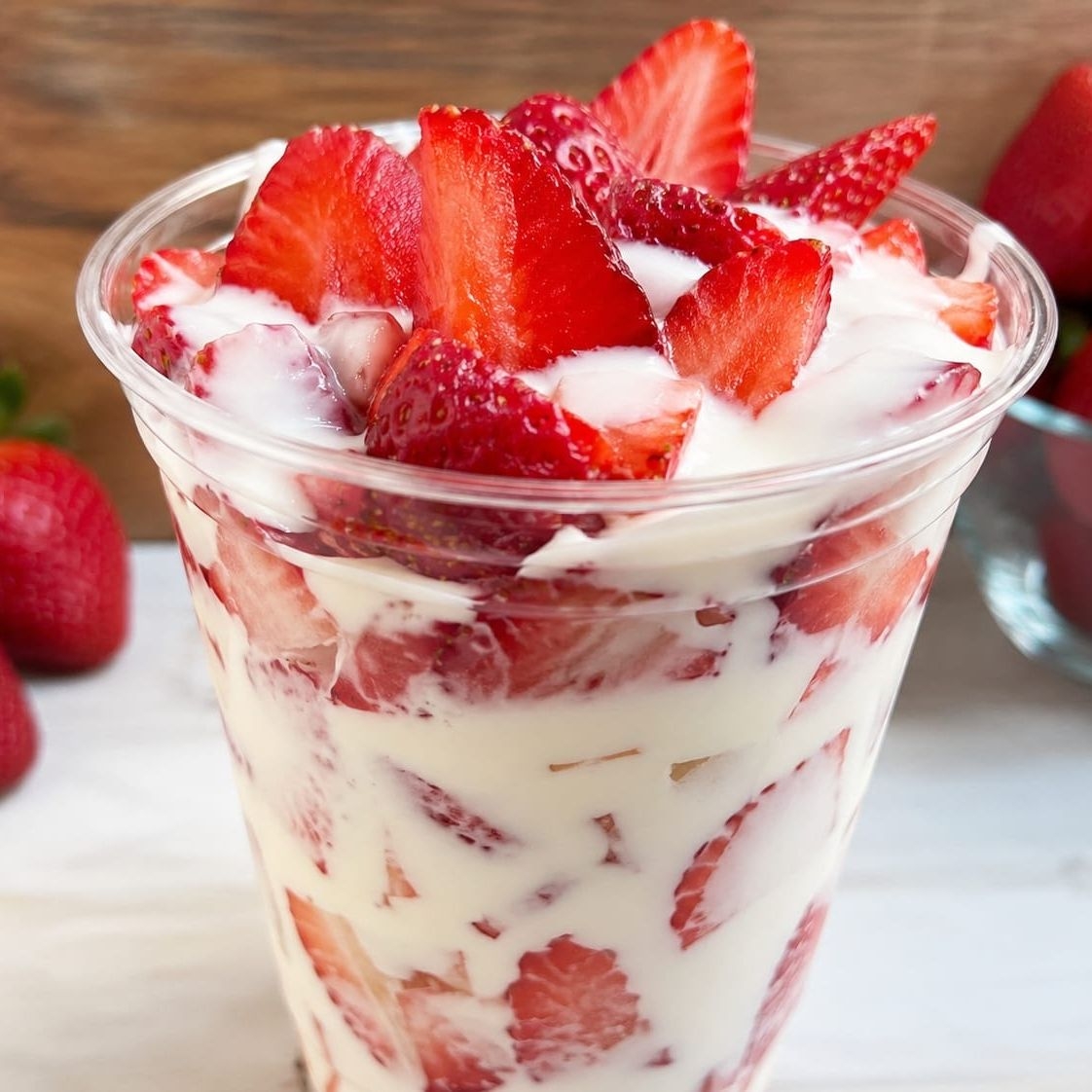 Fresas con Crema Sencillas Medianas