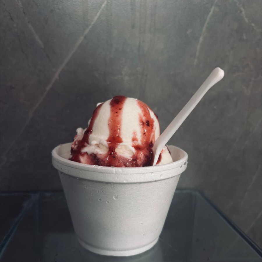 Nieve de Queso con Zarzamora.