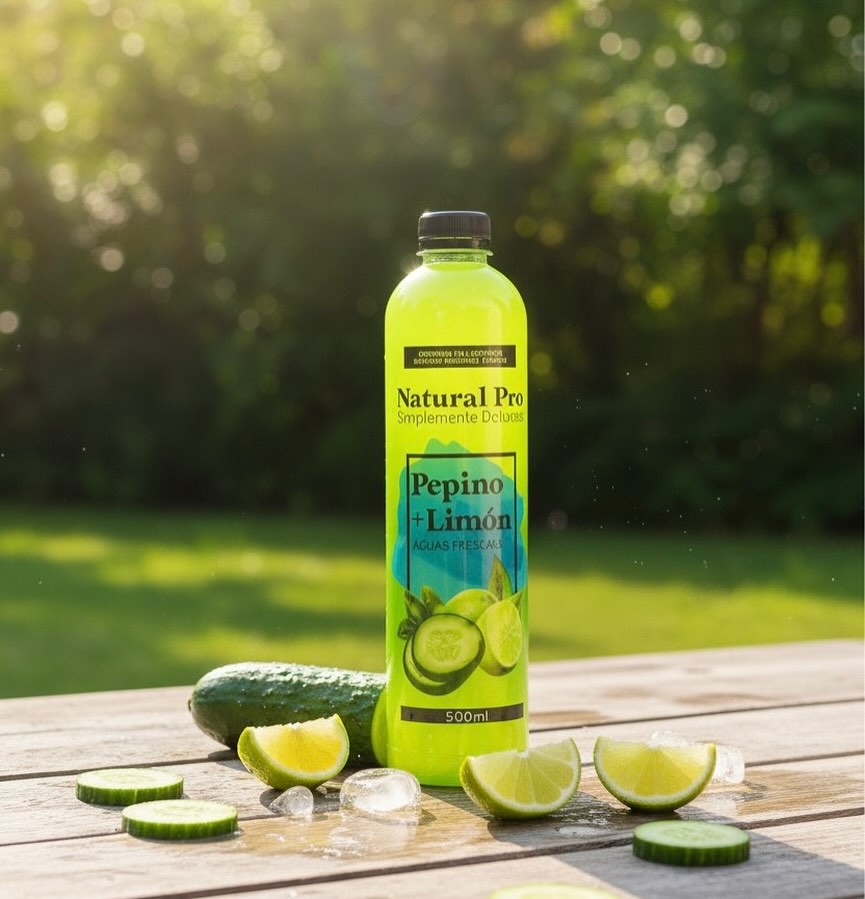 Agua de limón con pepino 500 ml