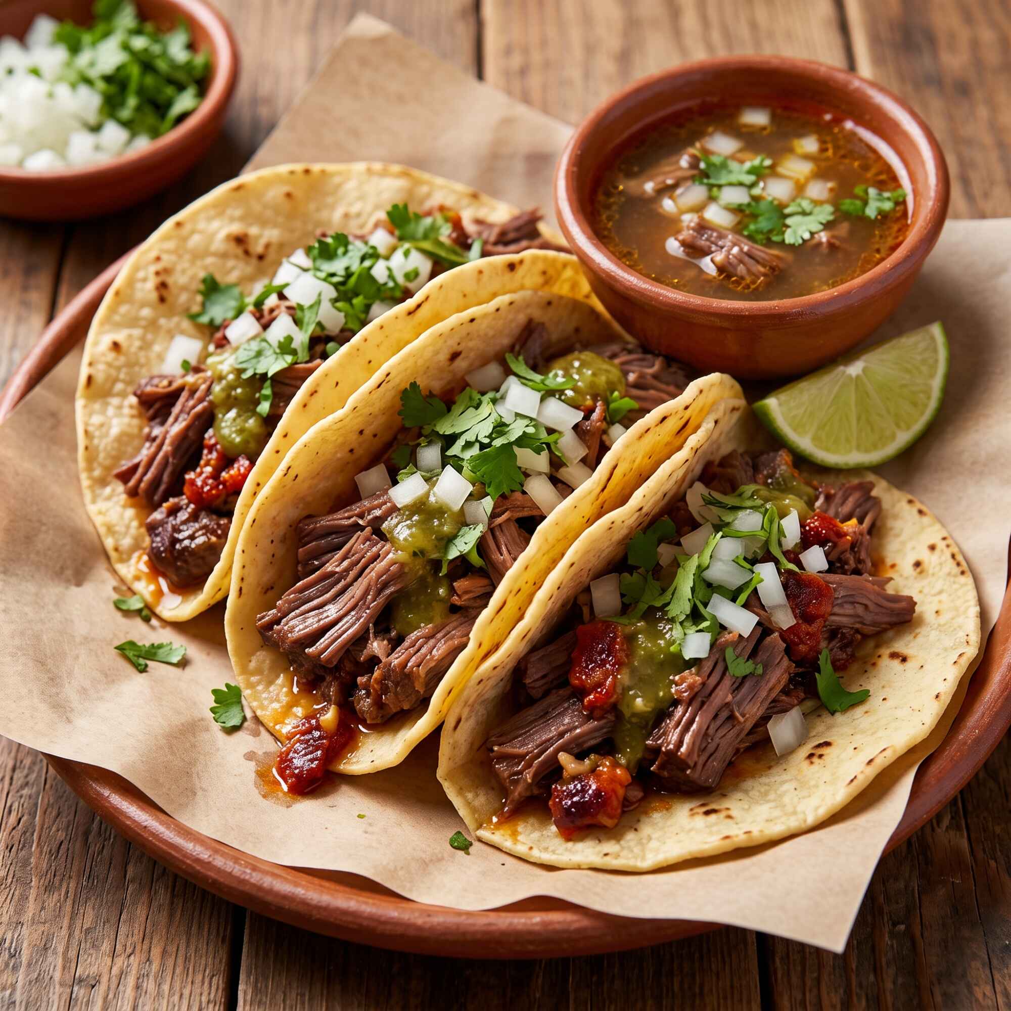 Taquitos de Maciza y Consomé