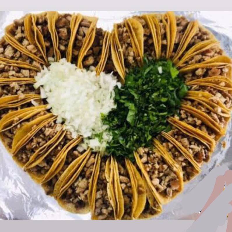 Rosca de Tacos en Forma de Corazon