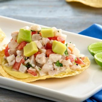 Tostada de Ceviche de Pescado