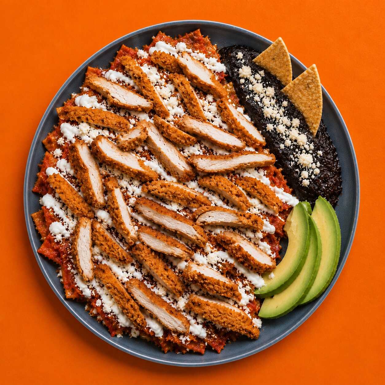 Chilaquiles con Milanesa