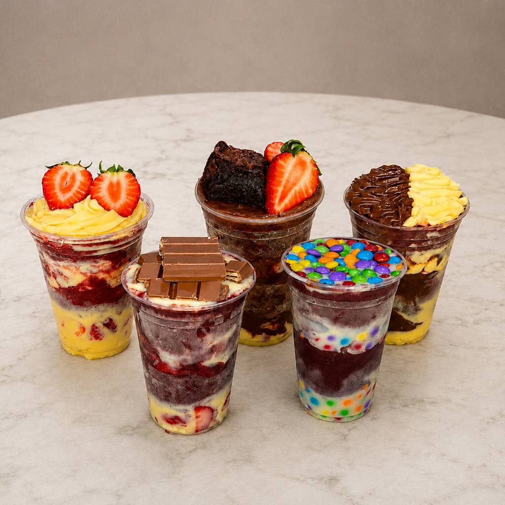 Escolha o tamanho e seus adicionais preferidos para seu copo com açaí.
