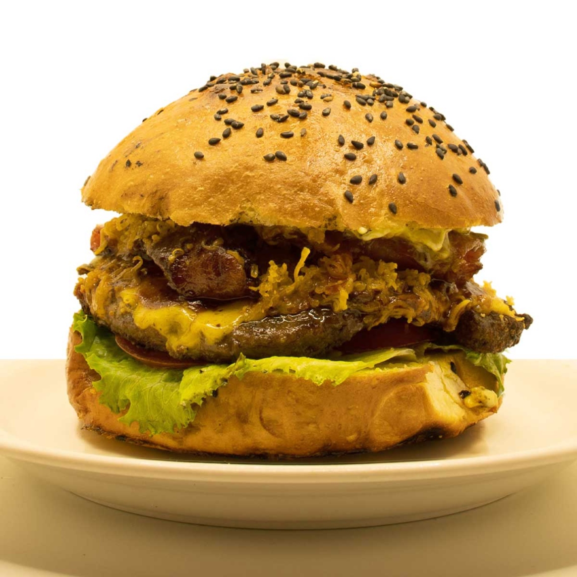 Bacon burger con papas