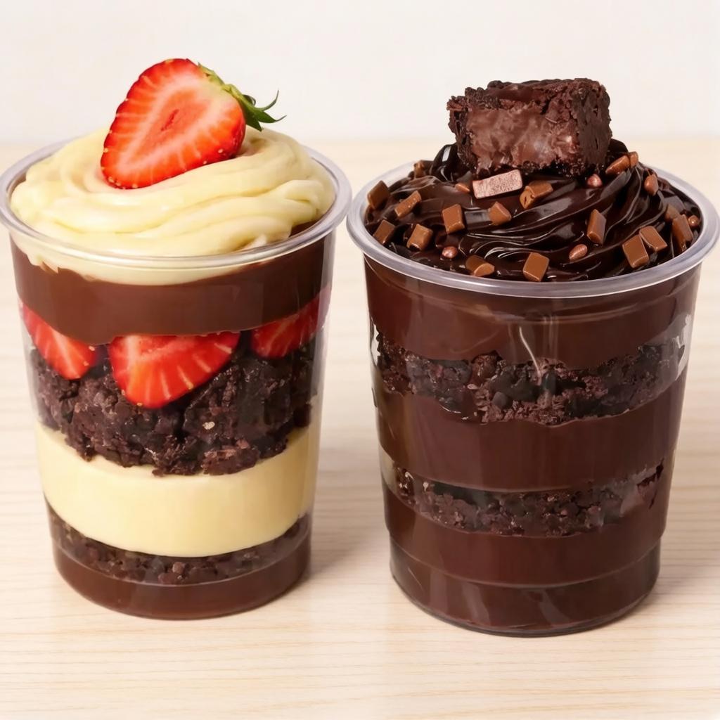 Os mais queridinhos do cardápio copo chocolatudo e nutella com brownie