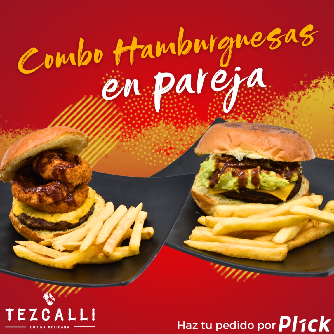 Combo hamburguesas en pareja