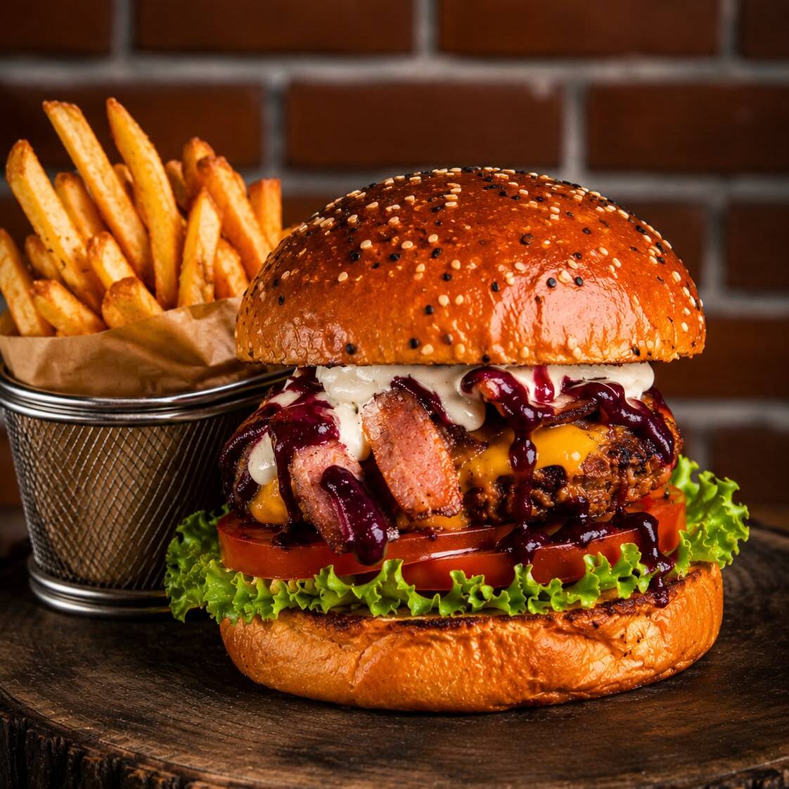Cranberry Deluxe + Papas