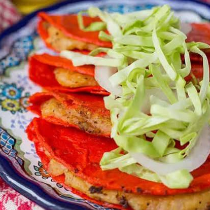 Tacos Rojos Sin Carne