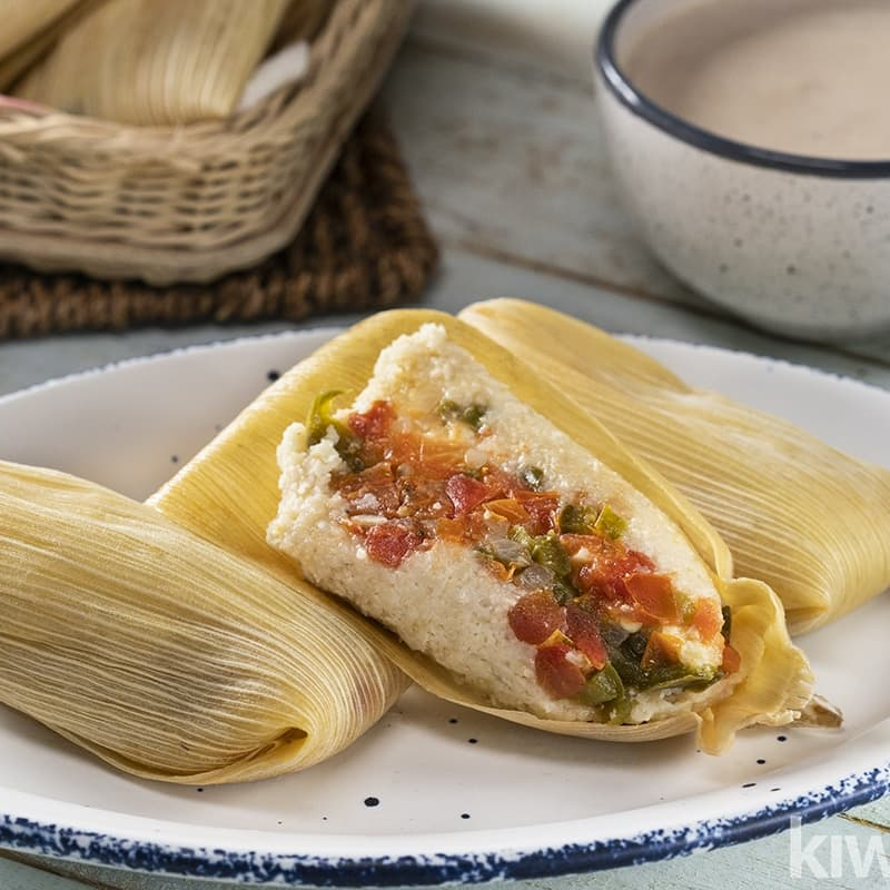 Tamales de rajas con quesillo