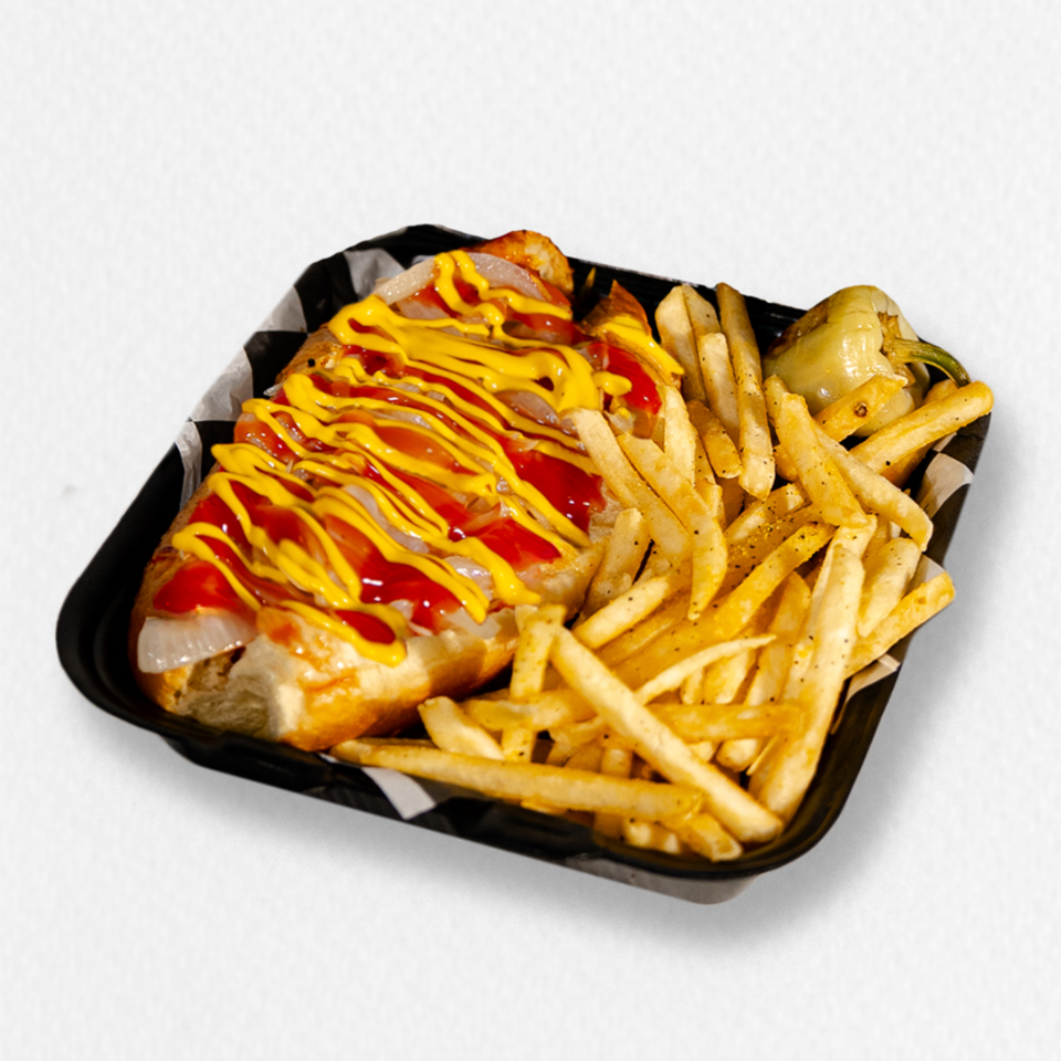 HOT DOG CLÁSICO CON PAPAS