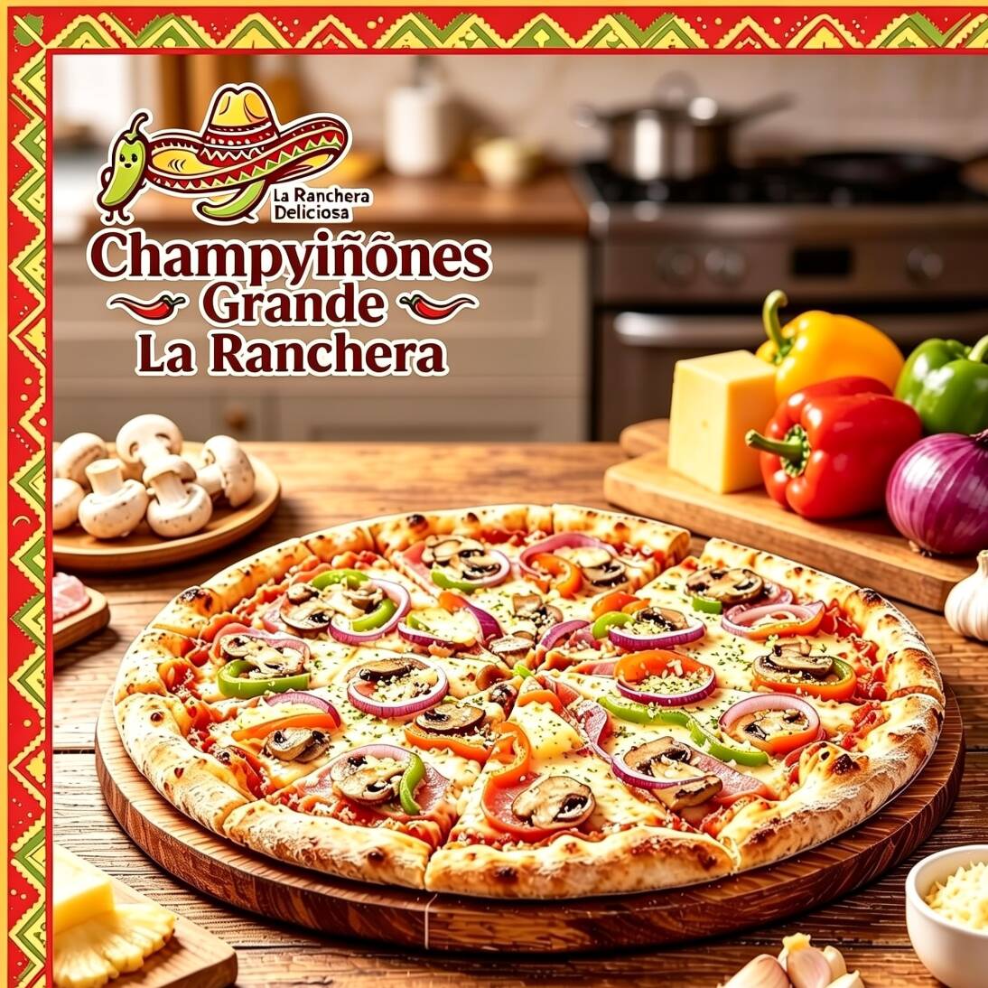 Pizza de Champiñones Al Ajo G