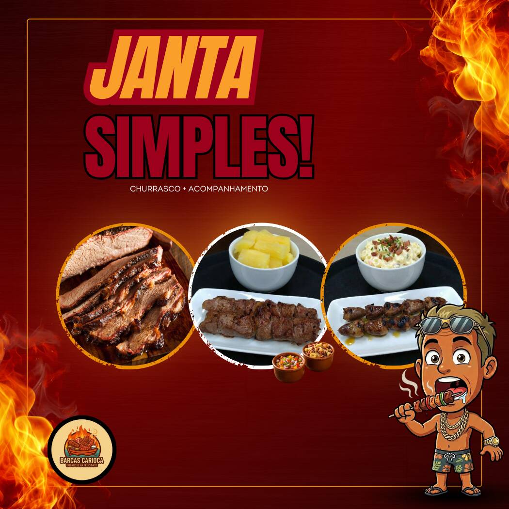 Janta simples de Frango (Meio da Asa) (200g). Acompanha uma porção de mandioca cozida.