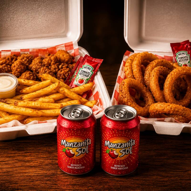 Boneless con Aros y Bebida