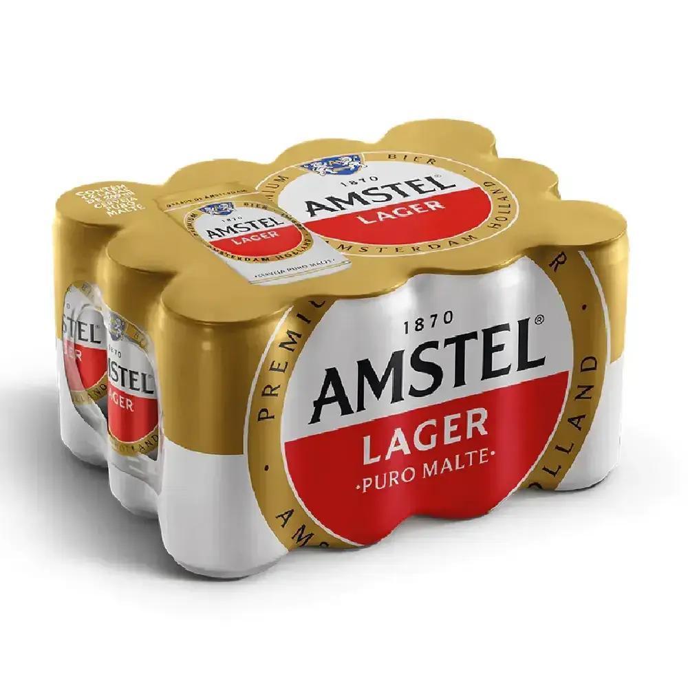 Amstel Cerveja Lager Lata 269ml - Pack com 12 Unidades