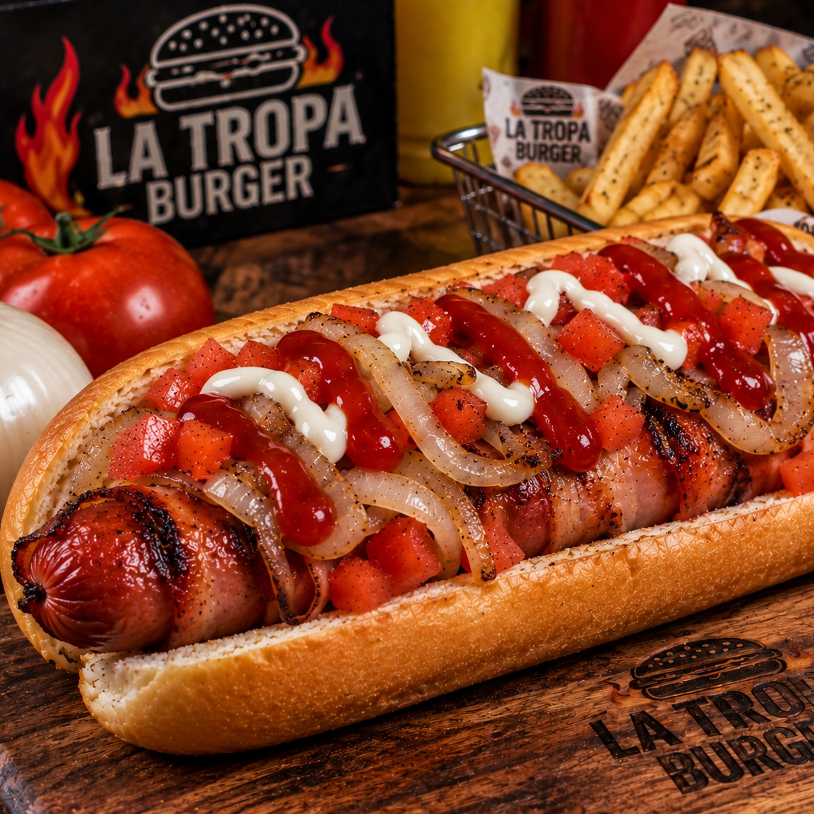 Hot Dog con Tocino