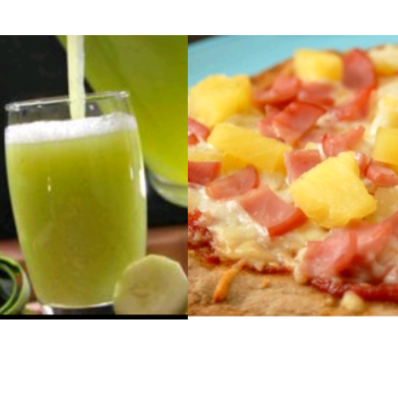 Pizza Hawaiana+ Agua Fresca