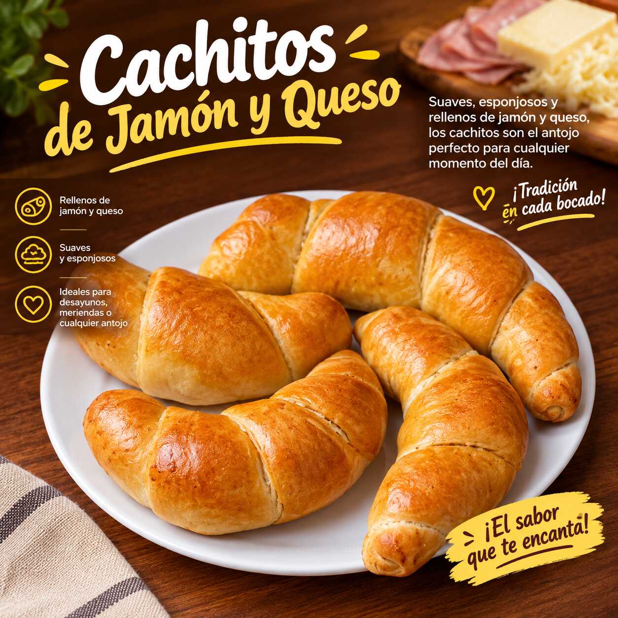 Cachitos Jamón y Queso