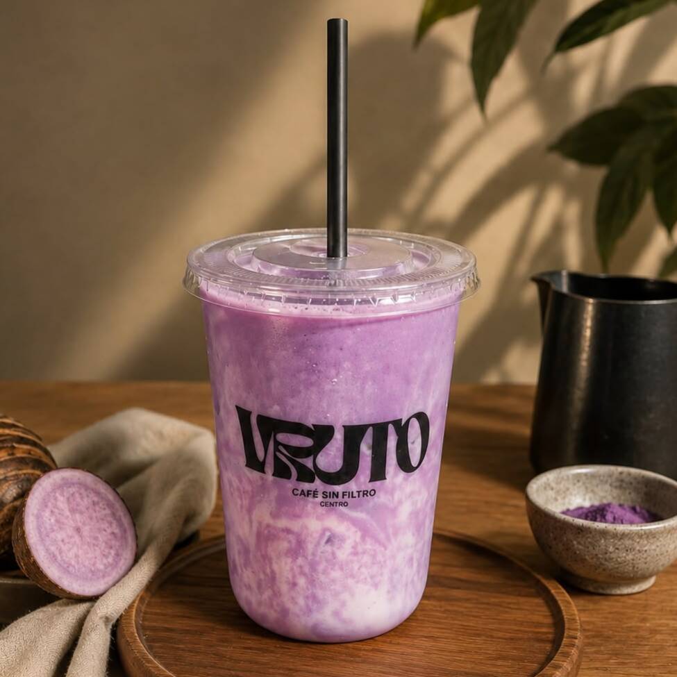 Taro Latte Helado 16 Oz.