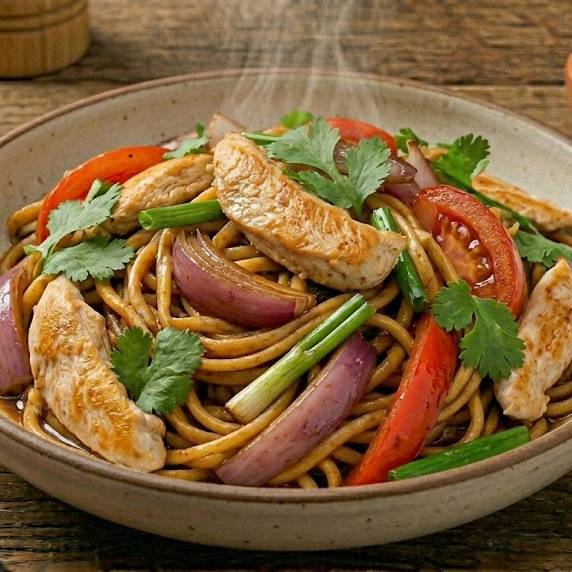 Tallarín Saltado con Pollo