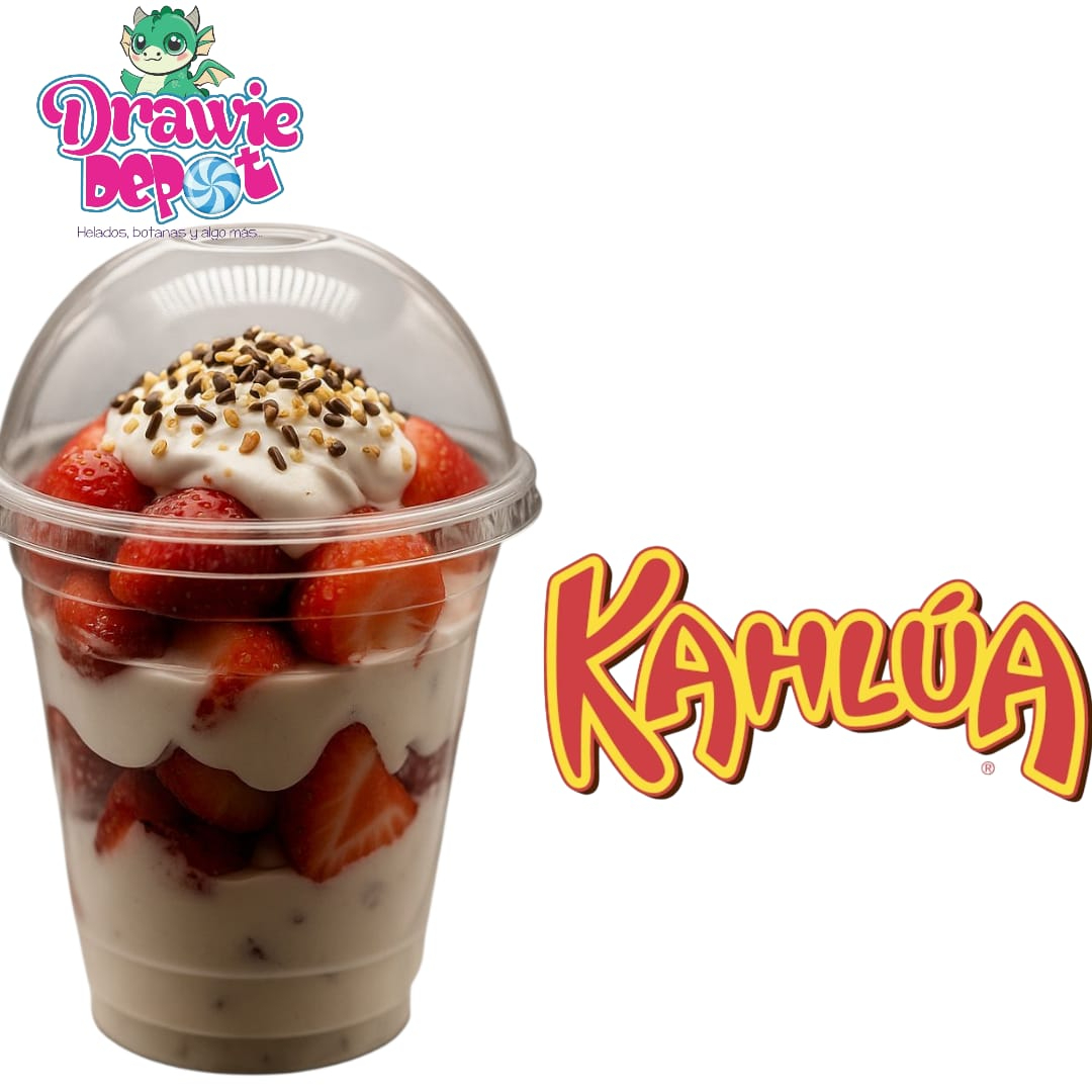 Fresas con crema de Kahlúa