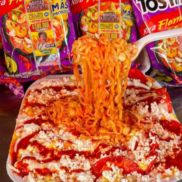 Maruchan con Elote y Papas