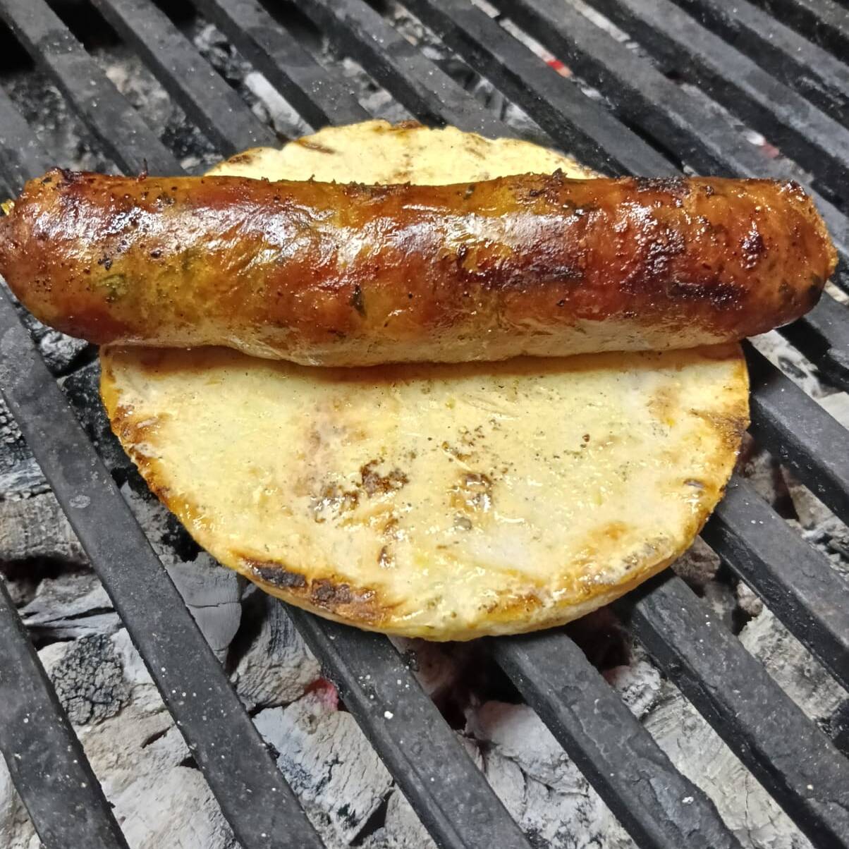 Arepa con Chorizo Santarrosano