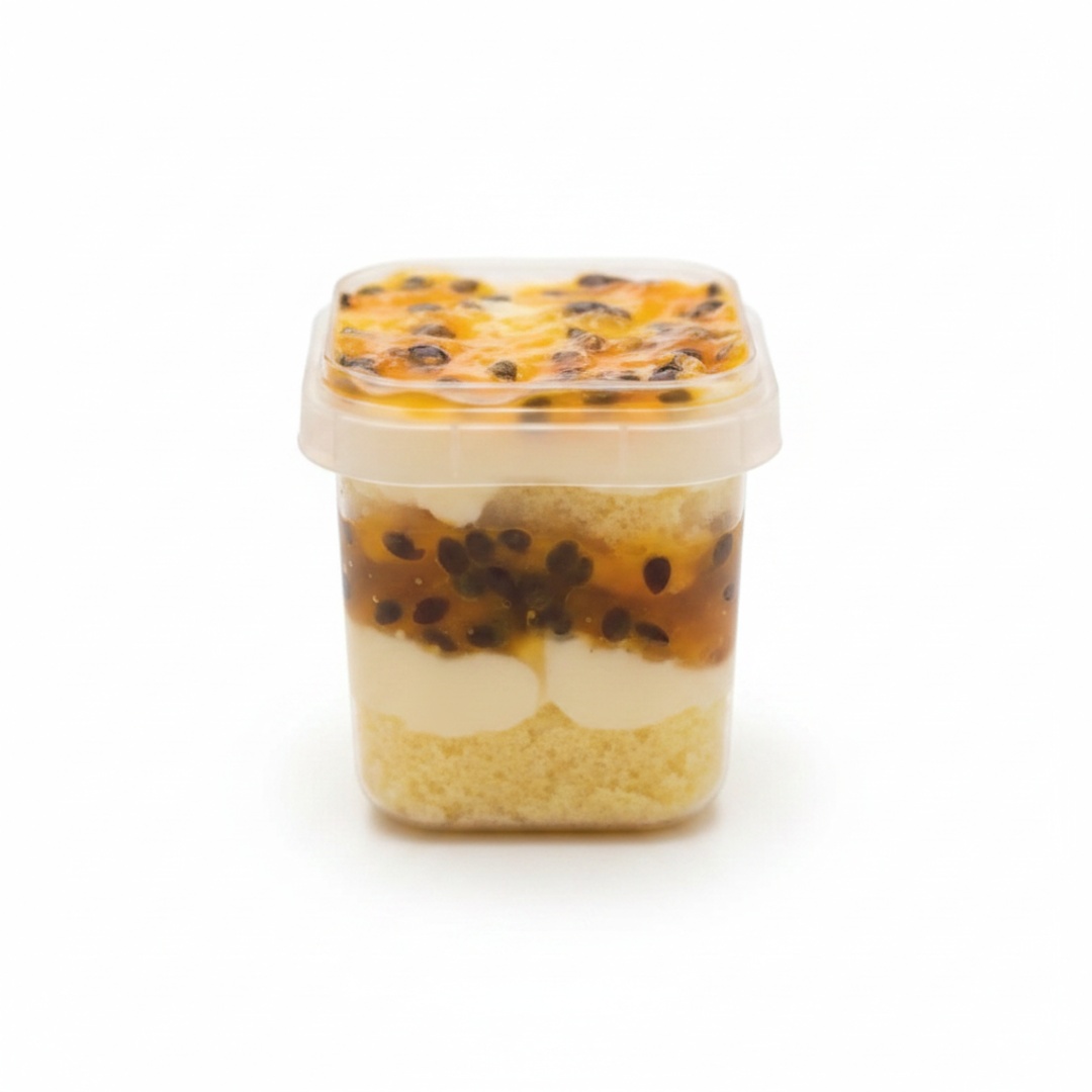 Massa de baunilha c/ brigadeiro de Ninho e geleia de maracujá