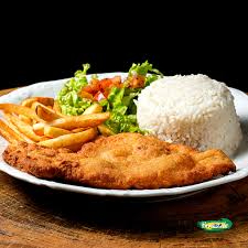 Acompanha Arroz Branco, Feijão (se caso não quiser, favor avisar no campo de observação), (legumes ou macarrão se caso estiver disponível no Dia), Fritas e saladinha.