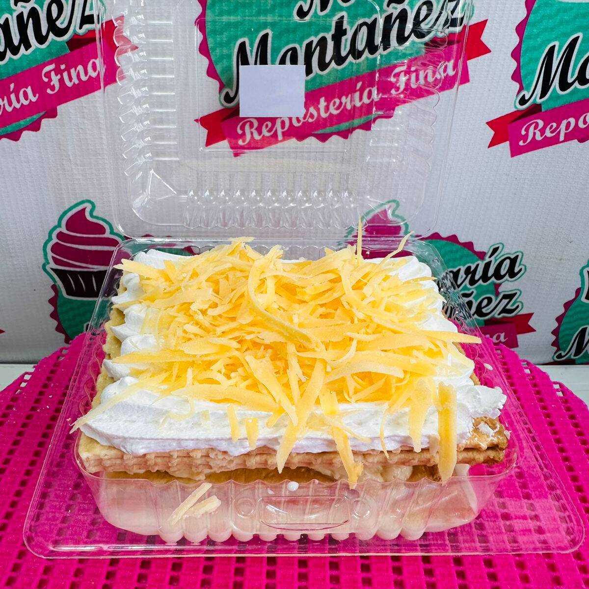 Pastel de galletas aviones, relleno Queso de Bola