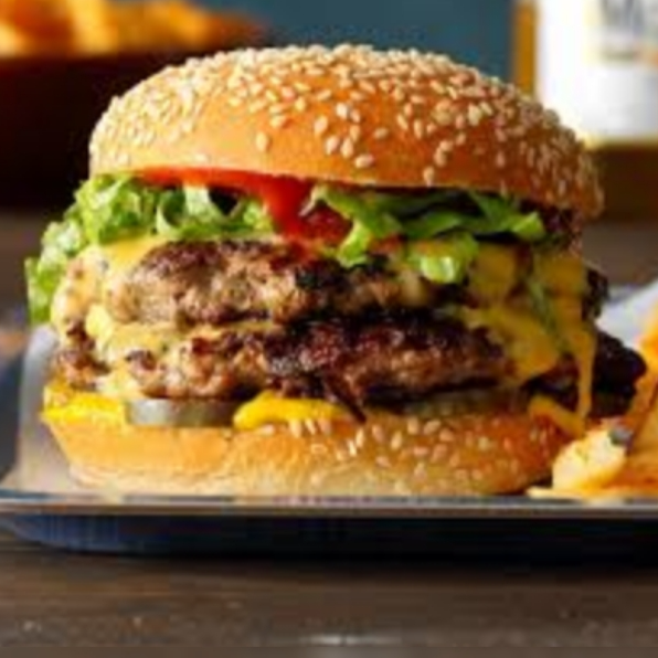 Hamburguesa de ATÚN DOBLÉ.