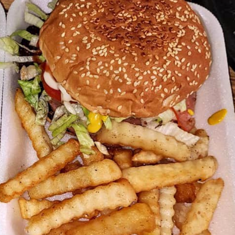 Combo Hamburguesa con (papas o Burrito)