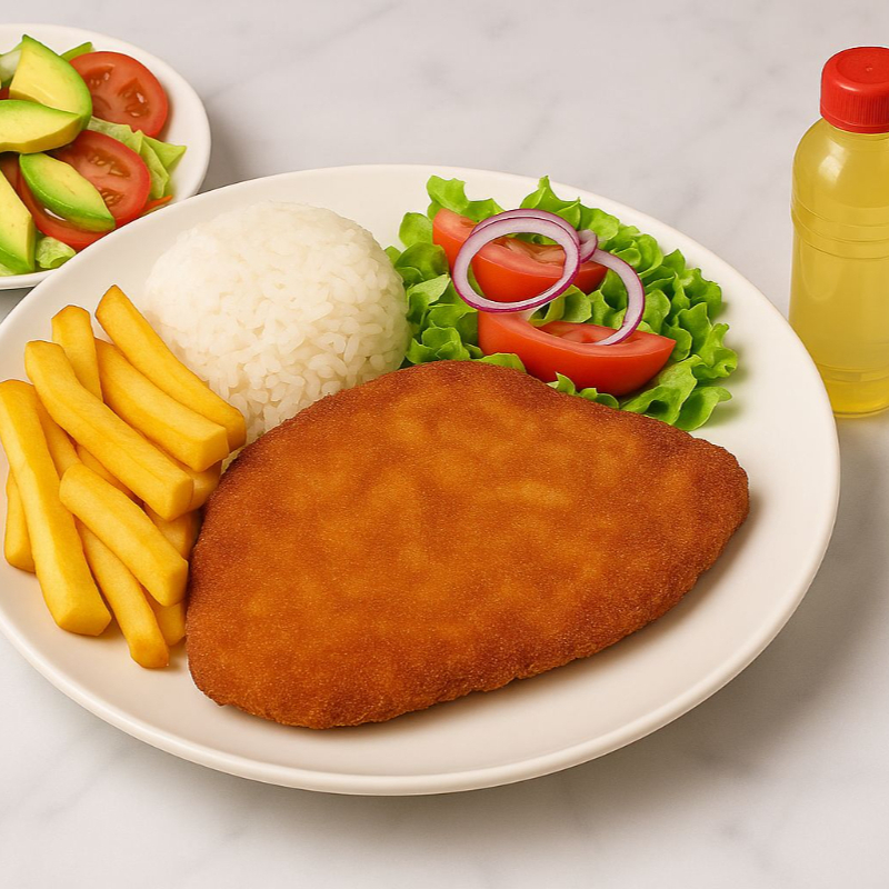 Milanesa C/Papas Fritas + Ens De Palta + Refresco