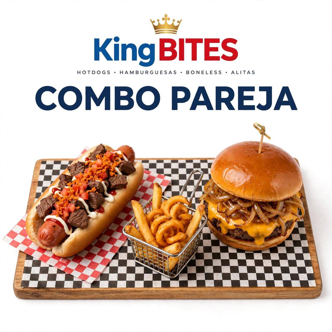 HAMBURGUESA SENCILLA+HOTDOG CHICO Y ORDEN DE PAPAS